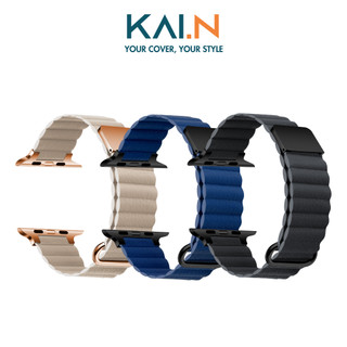 Dây da dành cho apple watch series 1-8/ apple watch se/ apple watch ultra leather loop black magnetic kai.n