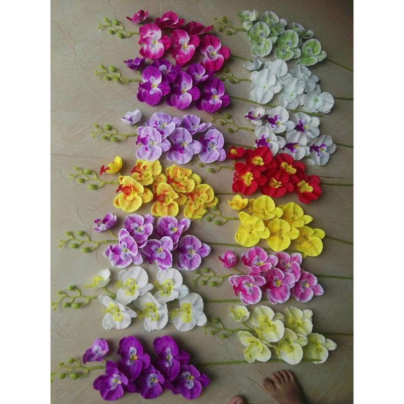 Combo 10 Cành hoa lan hồ điệp- HOA GIẢ,HOA LỤA