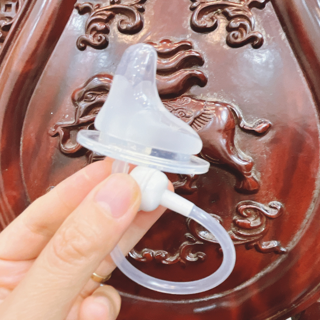 Núm tập hút bộ chuyển đổi bình Moyuum có thể biến bình sữa Moyuum thành bình tập hút chống sặc tay cầm bình