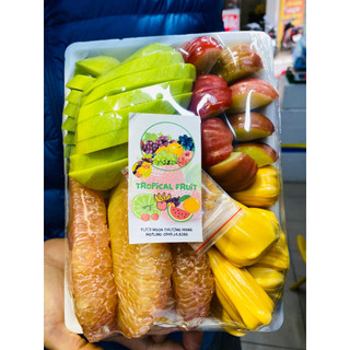 Khay trái cây mix bưởi - mít - xoài - roi