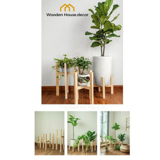 Đôn gỗ để cây cảnh - kệ gỗ đựng cây - kệ gỗ 4 chân - combo các loại