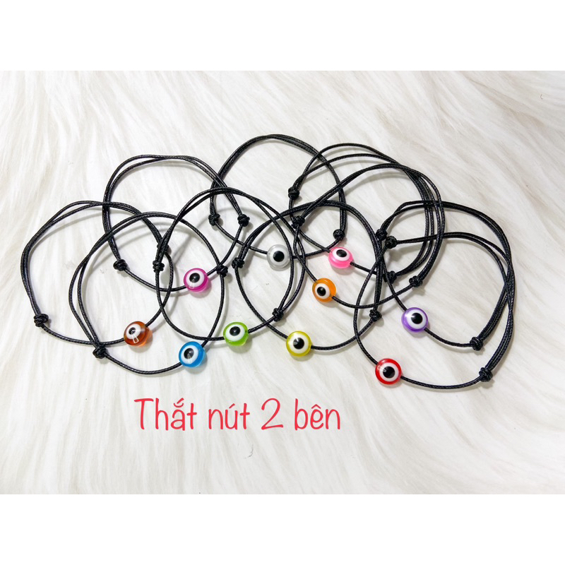 Vòng tay Evil Eye dây da thời trang cá tính