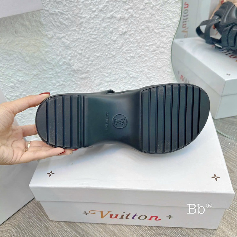 Sandal 3 màu đế cong