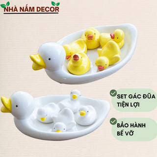 Bộ gác đũa Vịt sứ dẹt