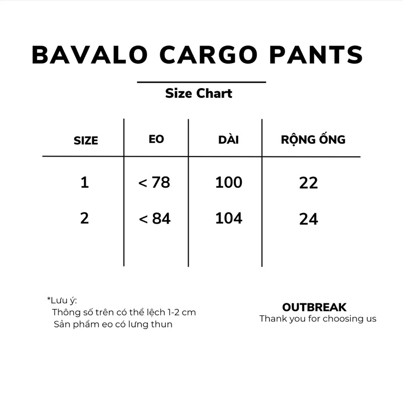 OUTBREAK - QUẦN CARGO *BAVALO CARGO PANTS*