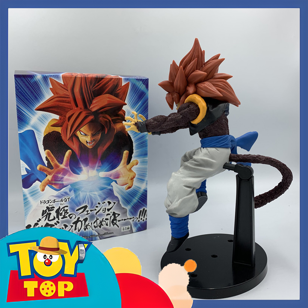 Đồ chơi mô hình Gogeta hợp thể Super Saiyan 4 của Goku và Vegeta bắn chưởng size 24cm trong Dragon Ball GT
