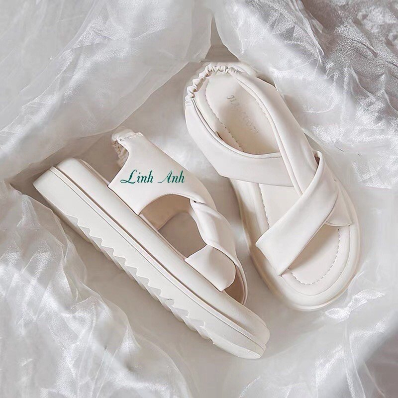 Dép sandal nữ quai xoắn chéo đặc biệt đế 5cm hàng QC cao cấp
