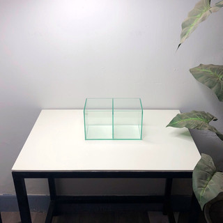 Bể Cá Mini Nuôi Cá Betta 24x12x14cm 2 Ngăn Cố Định | RF Aquarium