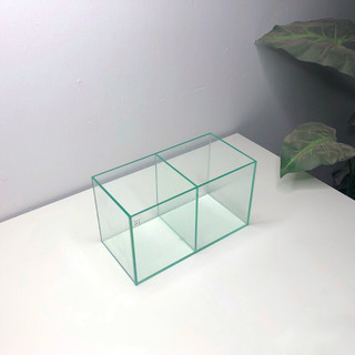 Bể Cá Mini Nuôi Cá Betta 24x12x14cm 2 Ngăn Cố Định | RF Aquarium