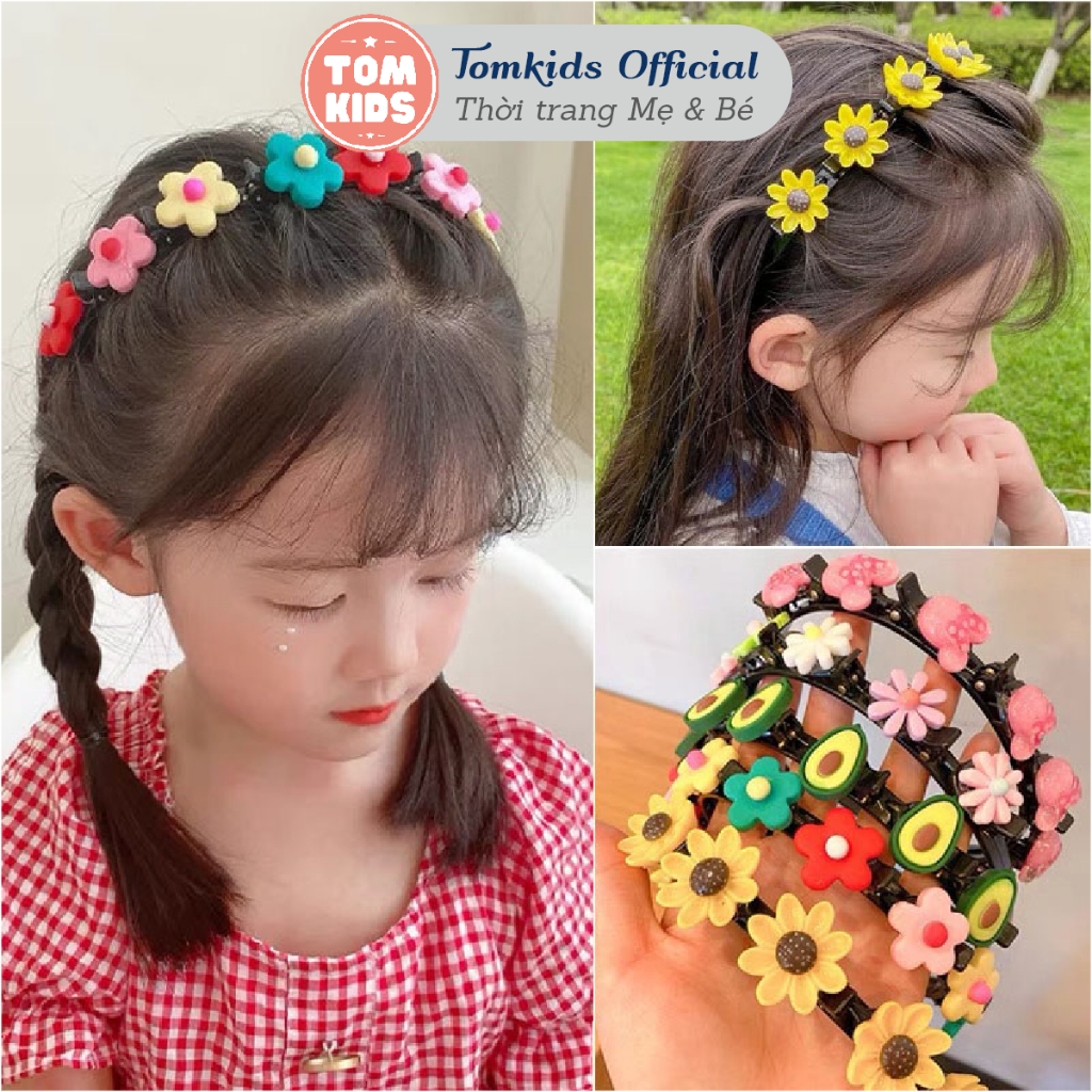 Cài tóc, bờm tóc cho bé gái hình hoa siêu dễ thương phong cách hàn quốc mã PK-008