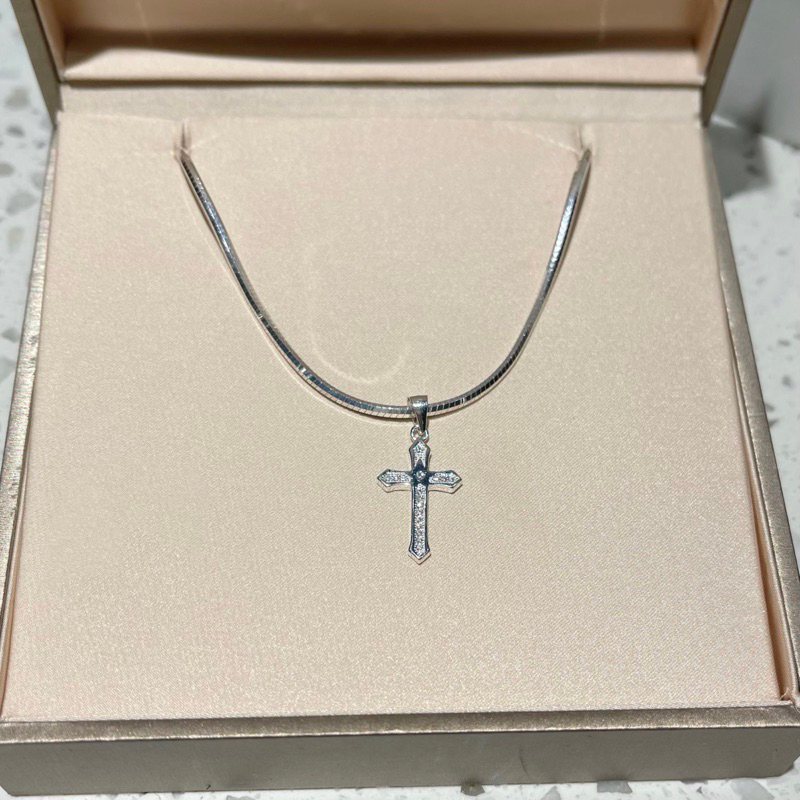 Dây chuyền bạc nam mặt thánh giá cao cấp thiết kế sang trọng - Trang Sức MINA JEWELRY