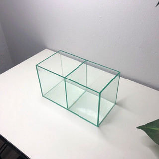 Bể Cá Mini Nuôi Cá Betta 24x12x14cm 2 Ngăn Cố Định | RF Aquarium