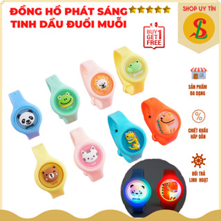  Set 2 Đồng Hồ Đuổi Muỗi Đèn Led Vòng Đeo Tay Đuổi Muỗi tinh dầu thực vật đèn led dễ thương 