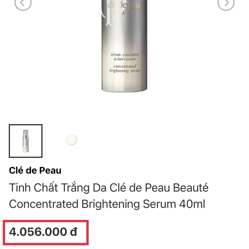 Tinh Chất Trắng Da Clé de Peau Beauté Concentrated Brightening Serum