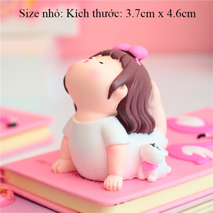 Tượng cô gái tập yoga, Mô hìnhTượng bé gái bé mập tập yoga trang trí để bàn làm việc, bàn học, trang trí máy tính