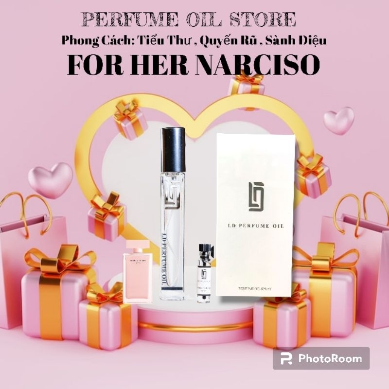 Tinh Dầu Nước Hoa NARCISO FOR HER 12ml - LD PERFUME OIL , Tiểu Thư , Quyến Rũ , Sành Điệu , LD21 , Nước Hoa Chiết