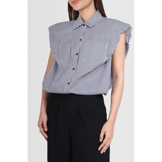 Quần Suông Đen Cát Hàn E.studio Eo Xếp Ly