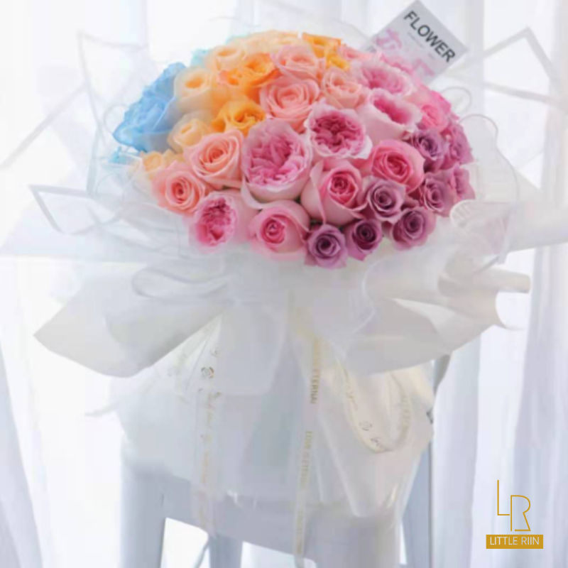 Cuộn Dây Ruy Băng Voan 2.5cm In Chữ Love/Loveyou Dùng Trang Trí Bó Hoa, Hộp Quà, Hộp Bánh Tặng Người Yêu Thương