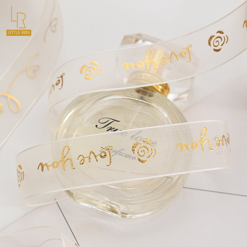 Cuộn Dây Ruy Băng Voan 2.5cm In Chữ Love/Loveyou Dùng Trang Trí Bó Hoa, Hộp Quà, Hộp Bánh Tặng Người Yêu Thương