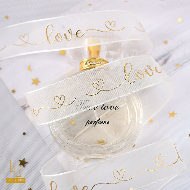 Cuộn Dây Ruy Băng Voan 2.5cm In Chữ Love/Loveyou Dùng Trang Trí Bó Hoa, Hộp Quà, Hộp Bánh Tặng Người Yêu Thương