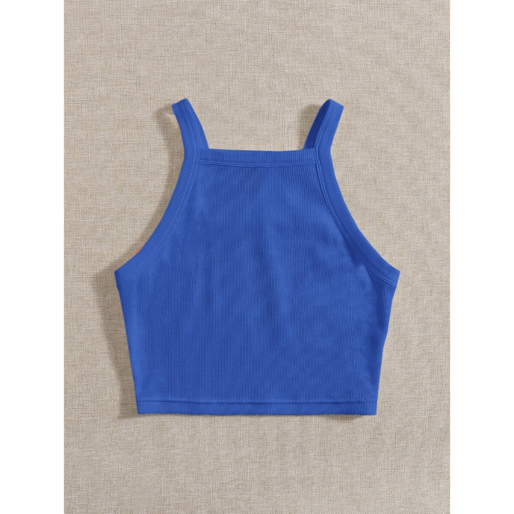 Áo yếm croptop màu trơn form basic JUNE.SG Áo croptop nhiều màu basic Áo 2 dây ôm body D024