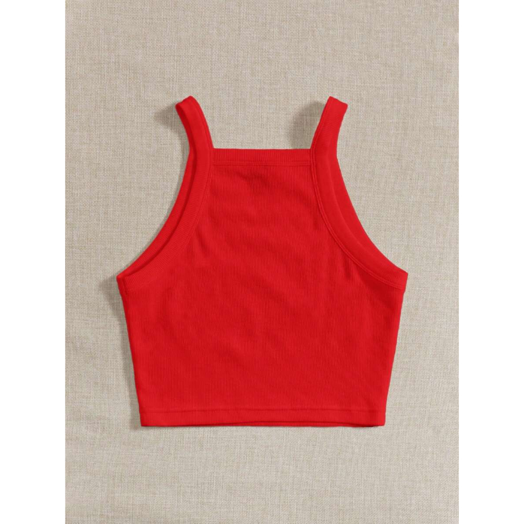 Áo yếm croptop màu trơn form basic JUNE.SG Áo croptop nhiều màu basic Áo 2 dây ôm body D024