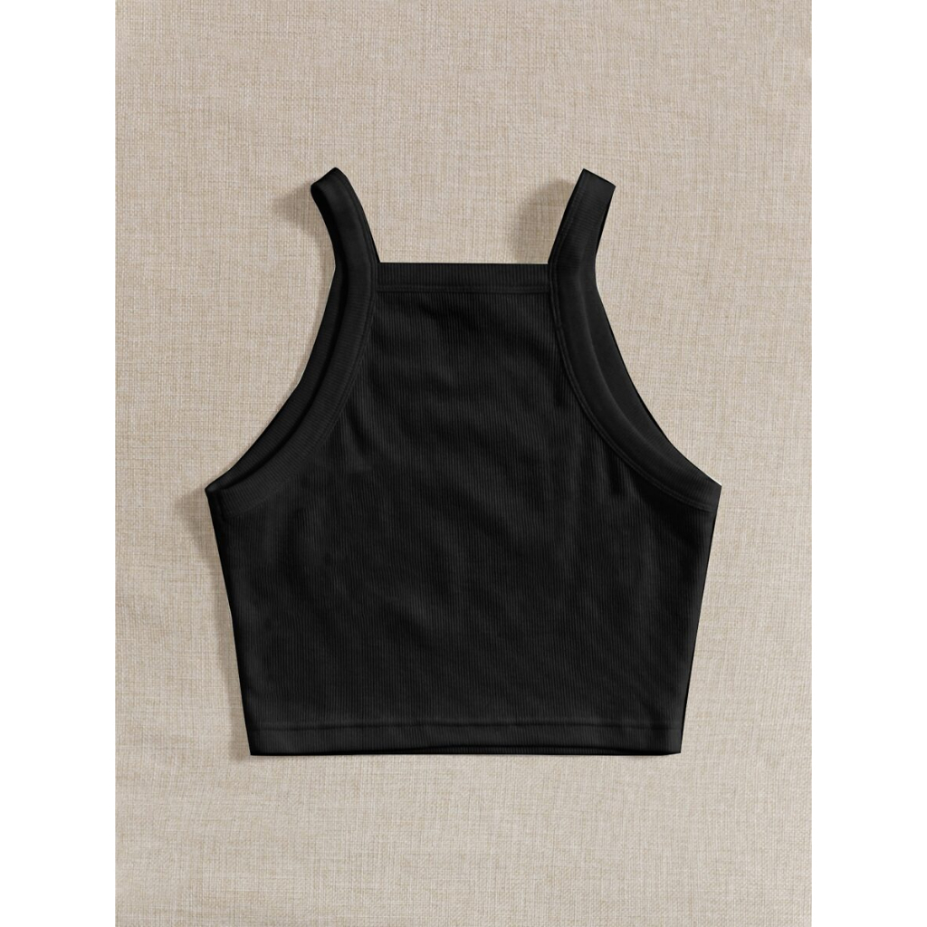 Áo yếm croptop màu trơn form basic JUNE.SG Áo croptop nhiều màu basic Áo 2 dây ôm body D024