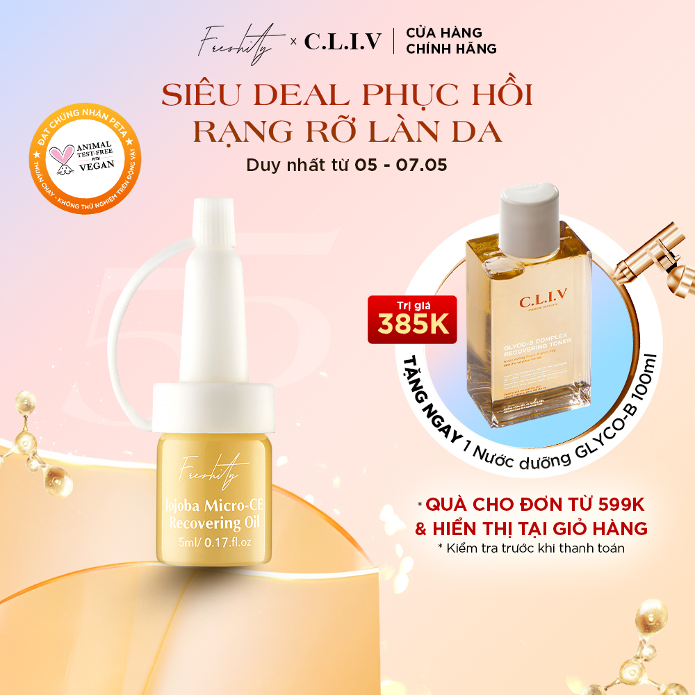 Dầu dưỡng Jojoba Freshity 5ml vi chất Vitamin CE  làm sáng mềm bảo vệ da | BigBuy360 - bigbuy360.vn