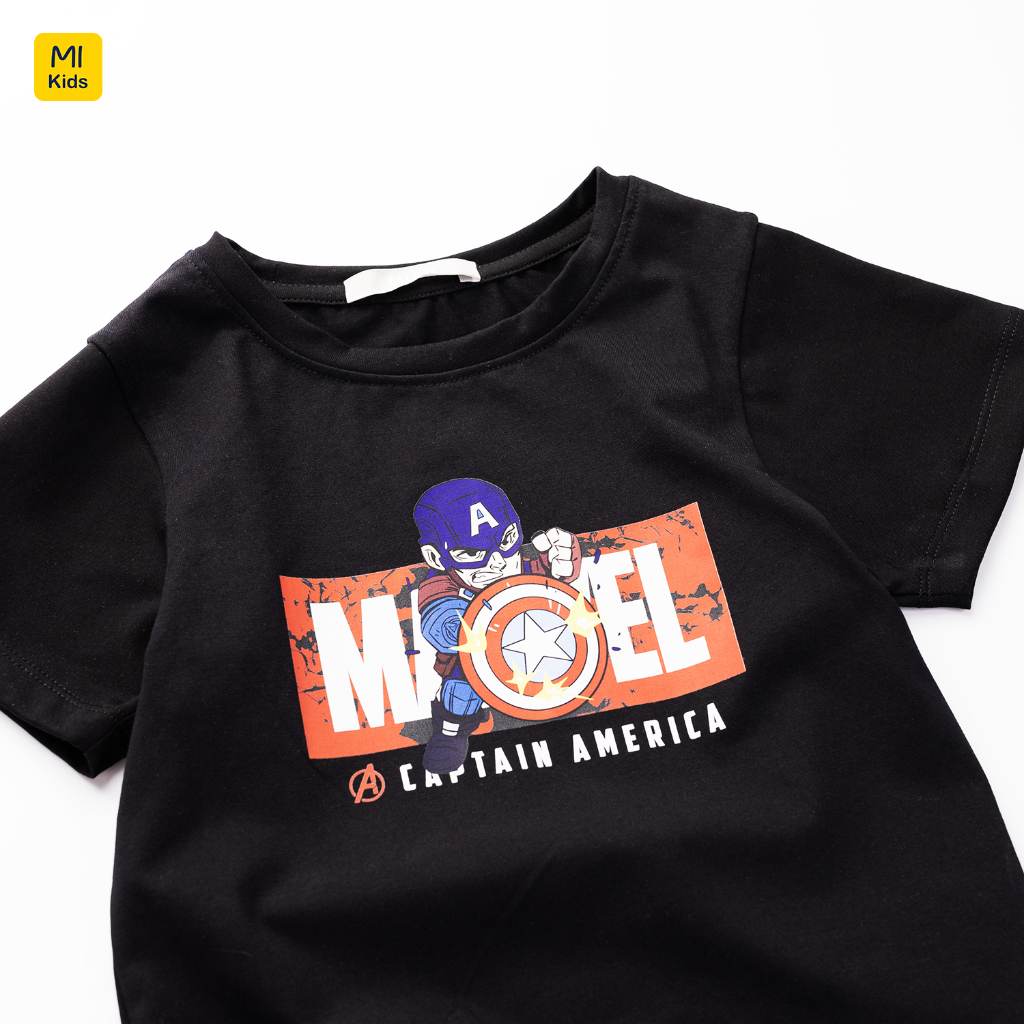 Áo Phông Cho Bé Họa tiết Siêu Nhân Chất thun Cotton Co Giãn Mềm Mại Mặc Hè Thoáng Mát -  Quần Áo Trẻ Em MIKIDS