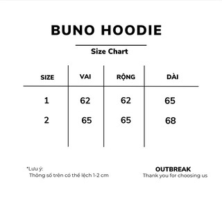 OUTBREAK - ÁO HOODIE FORM BOXY *BUNO HOODIE*