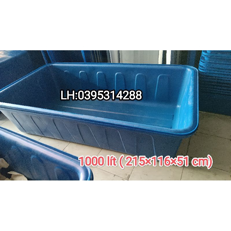 Tank nhựa nuôi cá chữ nhật 1000 lít