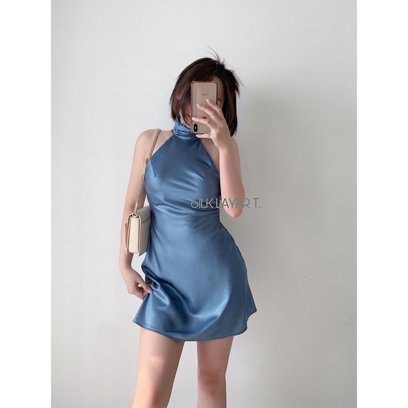 ĐẦM LỤA CỔ LỌ DÁNG NGẮN MINNIE by SILK LAYER T.