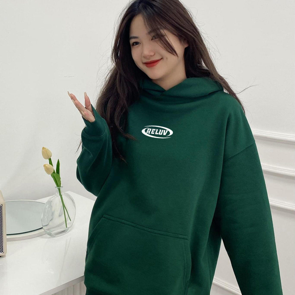 Áo hoodie RELUV Local Brand unisex nỉ ngoại basic 5 màu - Áo khoác nỉ nam nữ unisex basic - RELUV.STUDIO