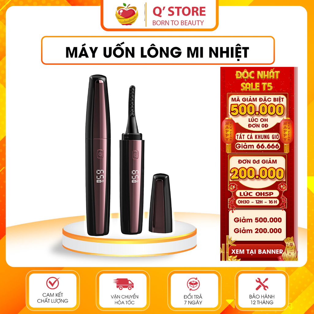 Máy Uốn Cong Lông Mi Tự Nhiên Bằng Nhiệt Thông Minh Chuyên Nghiệp Chất Lượng Cao QStore