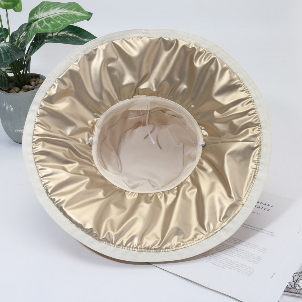 Nón Vải Đi Biển Chống Nắng Chặn Tia UV Đính Nơ Phối Viền RQN2300