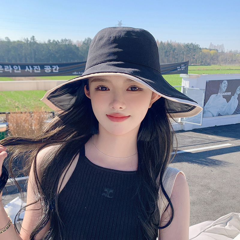 Nón Vải Đi Biển Chống Nắng Chặn Tia UV Đính Nơ Phối Viền RQN2300