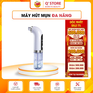 Máy Hút Mụn Đầu Đen, Mụn Cám, Rửa Mặt, Làm Sạch Lỗ Chân Lông, Phun Oxy Dưỡng Ẩm Sáng Mịn Da [BH 6 Tháng] QStore