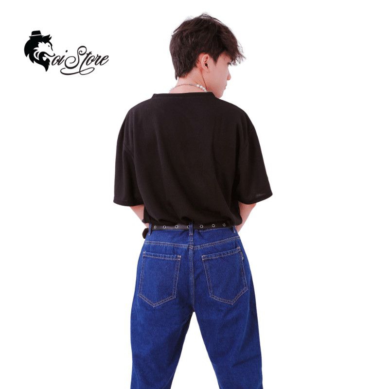 Bigsize 40-110KG Quần Jeans Nam Nữ Sói Store ống rộng 3 màu