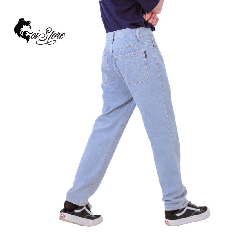 Bigsize 40-110KG Quần Jeans Nam Nữ Sói Store ống rộng 3 màu