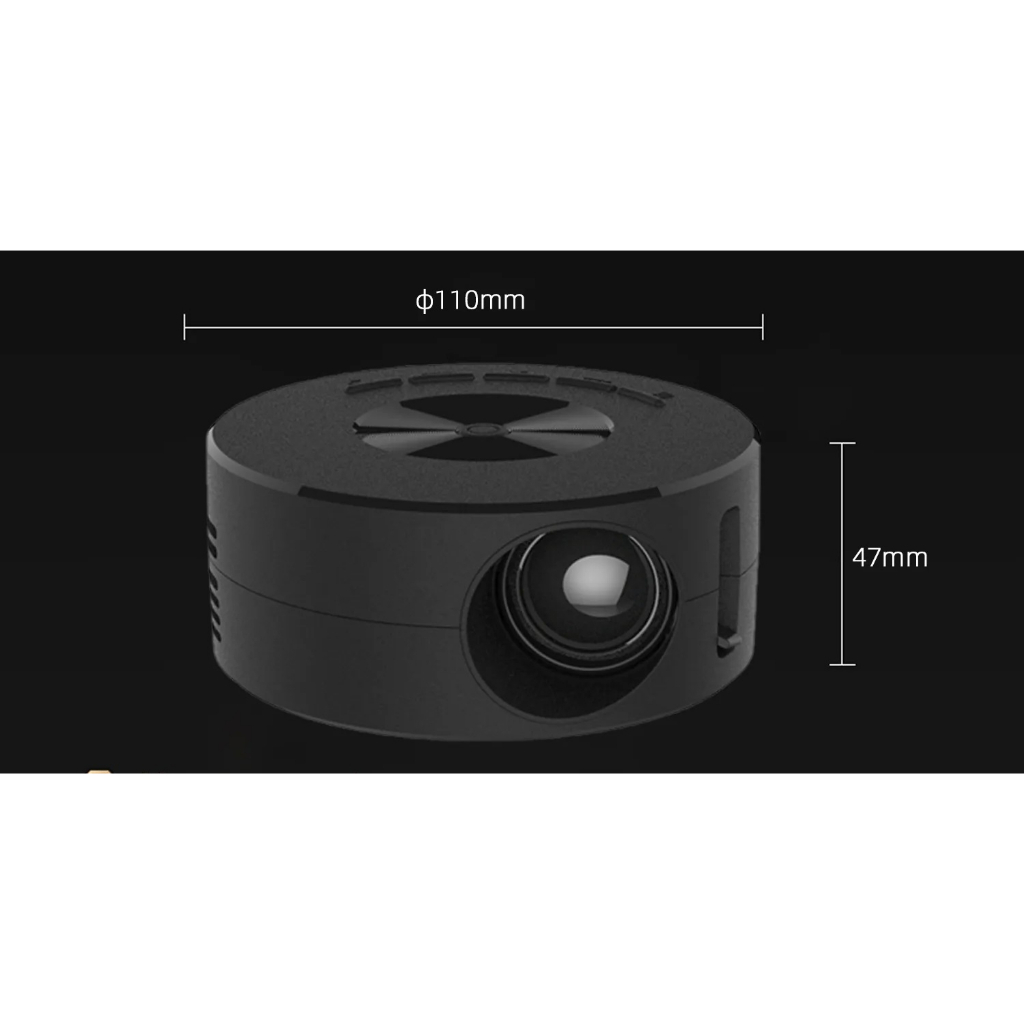 Máy Chiếu Mini LED Rotundity YT200 Độ Phân Giải Full HD 1080p cho điện thoại, hỗ trợ chiếu màn hình đến 100 inches