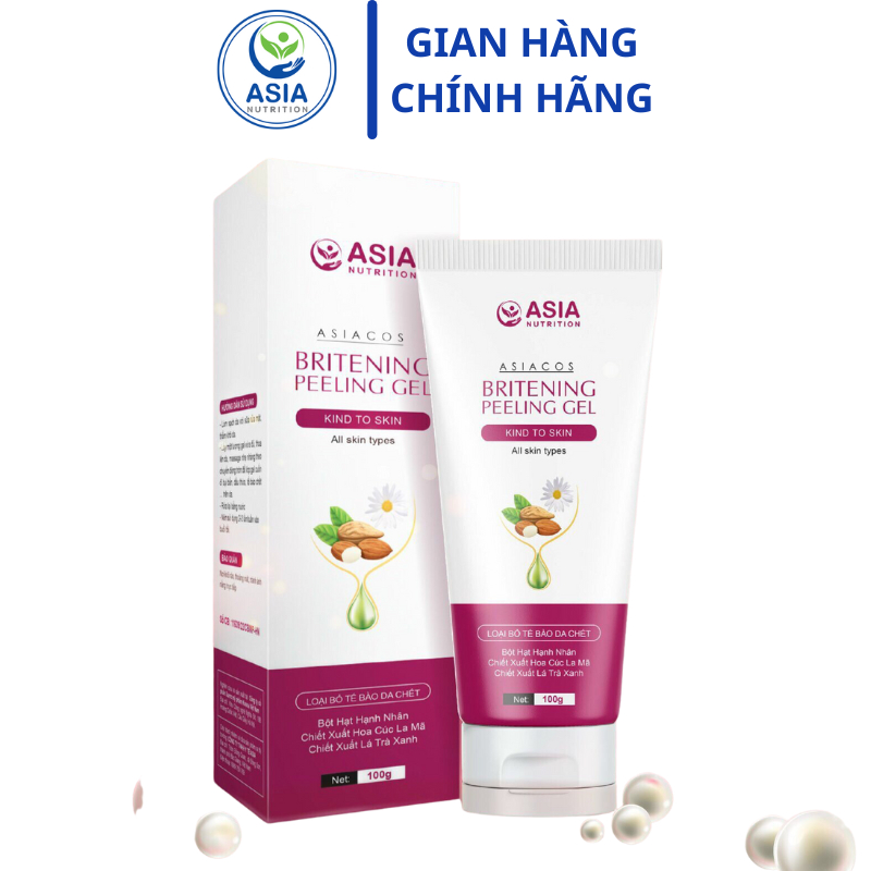 [HSD T3.2024] Gel Tẩy tế bào chết Asia hemia Britening Peelling gel 100g giúp loại bỏ tế bào chết, làm sạch, dưỡng ẩm