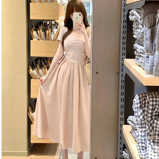 Đầm tiểu thư cổ vuông tay ngắn dáng dài, váy maxi nữ ngắn tay cổ vuông thanh lịch Hàn Quốc 9333