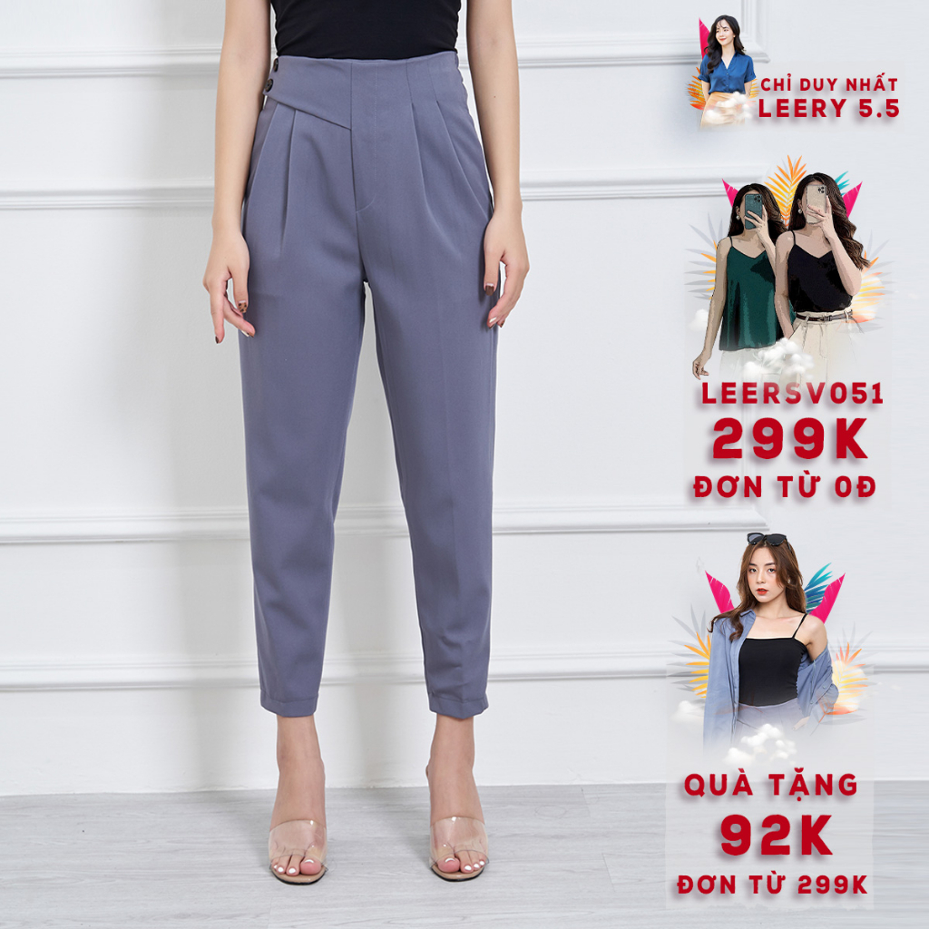 Quần công sở nữ size đại thanh lịch, hàng thiết kế QD19 - LEERY