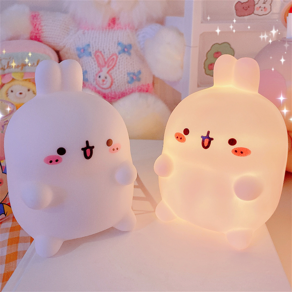 Đèn ngủ mini để bàn thỏ cute - Decor đèn trang trí phòng ngủ - Quà tặng đáng yêu