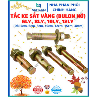 Tắc kê sắt vàng 6ly, 8ly, 10ly, 12ly dài 6cm, 8cm, 10cm, 12cm, 15cm, 20cm