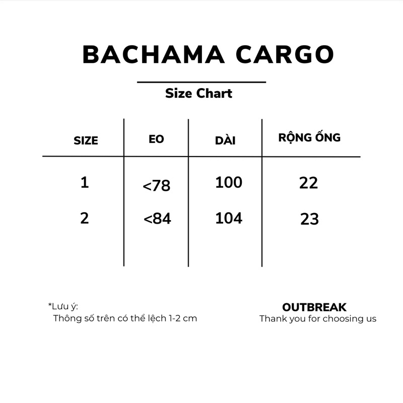 OUTBREAK - QUẦN TÚI HỘP - BACHAMA CARGO | BigBuy360 - bigbuy360.vn