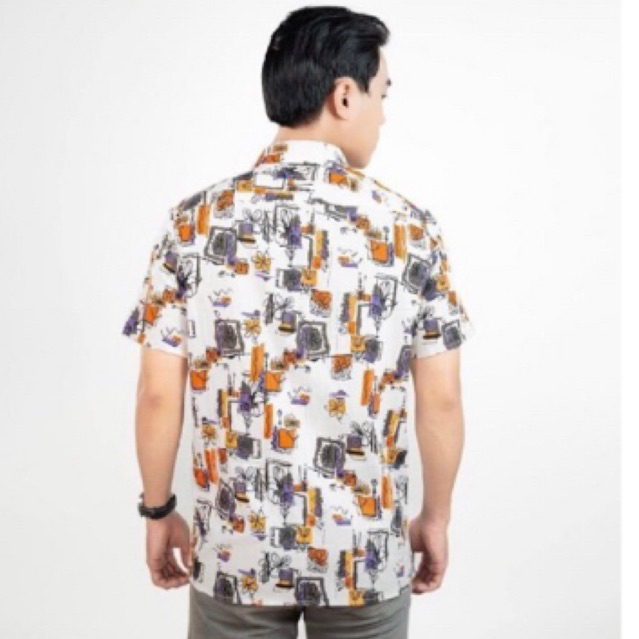 Áo sơ mi ngắn tay in hoạ tiết ARTCOM thời trang mùa hè