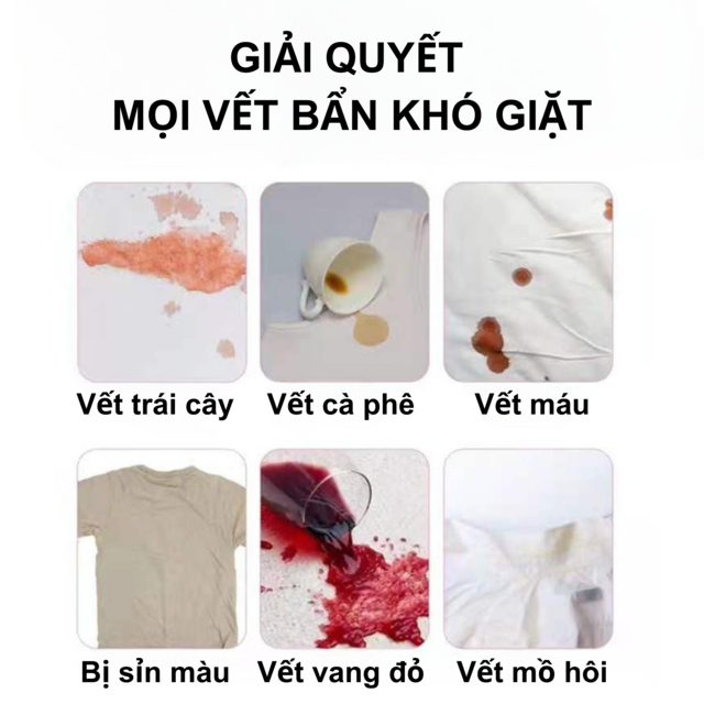 Thuốc tẩy trắng quần áo Minhkai tẩy ố vàng không mùi an toàn cho mẹ và bé làm trắng sáng bảo vệ và làm mới màu vải