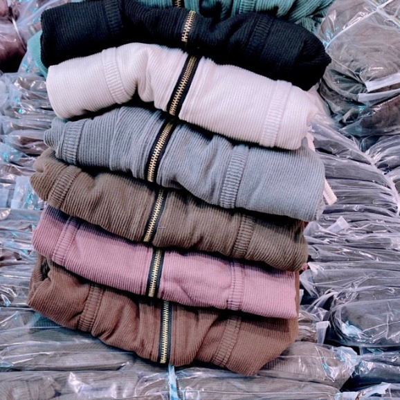 Áo thun kiểu dây kéo dài tay C047 , Áo khoác thun gân l1 có mũ xinh xắn cho nữ dưới 55kg kiểu dáng thời trang cao cấp