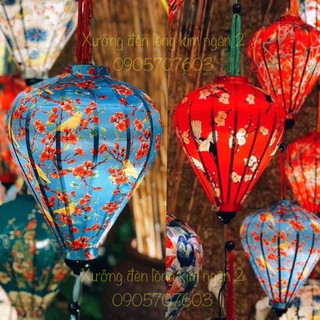 Đèn lồng hội an vải phi 3D vietnames lanterns chuyên treo ngoài trời trung thu tết chùa miếu